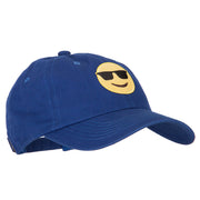 Sunglasses Emoji Patched Unstructured Washed Cap