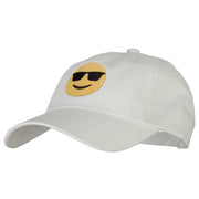 Sunglasses Emoji Patched Unstructured Washed Cap