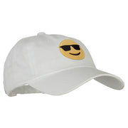 Sunglasses Emoji Patched Unstructured Washed Cap