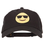 Sunglasses Emoji Patched Unstructured Washed Cap