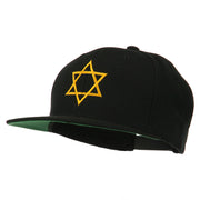 Star of David Embroidered Flat Bill Cap