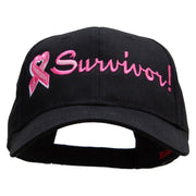 Breast Cancer Ribbon Survivor Embroidery Cap