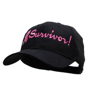 Breast Cancer Ribbon Survivor Embroidery Cap