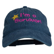 I'm a Survivor Embroidered Washed Cap