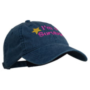 I'm a Survivor Embroidered Washed Cap