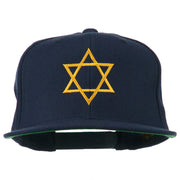 Star of David Embroidered Flat Bill Cap