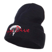 Sky Dive Embroidered Long Beanie