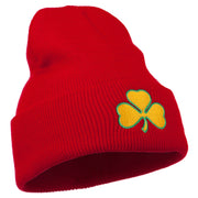 St.Patrick's Day Clover Embroidered Long Beanie