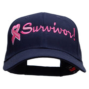 Breast Cancer Ribbon Survivor Embroidery Cap