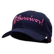 Breast Cancer Ribbon Survivor Embroidery Cap