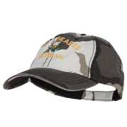 Navy Seabee Veteran Military Embroidered Enzyme Camo Cap