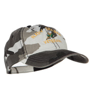 Navy Seabee Veteran Military Embroidered Enzyme Camo Cap