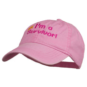 I'm a Survivor Embroidered Washed Cap