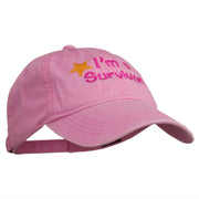 I'm a Survivor Embroidered Washed Cap