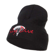 Sky Dive Embroidered Long Beanie