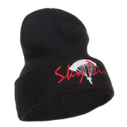 Sky Dive Embroidered Long Beanie