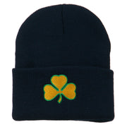 St.Patrick's Day Clover Embroidered Long Beanie