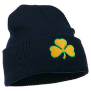 St.Patrick's Day Clover Embroidered Long Beanie