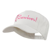 Breast Cancer Ribbon Survivor Embroidery Cap