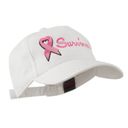 Breast Cancer Ribbon Survivor Embroidery Cap