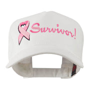 Breast Cancer Ribbon Survivor Embroidery Cap