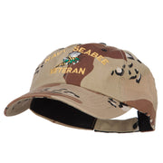 Navy Seabee Veteran Military Embroidered Enzyme Camo Cap