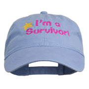 I'm a Survivor Embroidered Washed Cap