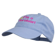 I'm a Survivor Embroidered Washed Cap