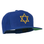 Star of David Embroidered Flat Bill Cap