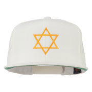 Star of David Embroidered Flat Bill Cap