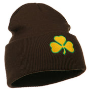 St.Patrick's Day Clover Embroidered Long Beanie