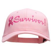 Breast Cancer Ribbon Survivor Embroidery Cap