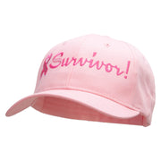 Breast Cancer Ribbon Survivor Embroidery Cap