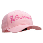 Breast Cancer Ribbon Survivor Embroidery Cap