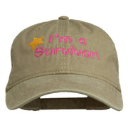 I'm a Survivor Embroidered Washed Cap