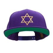 Star of David Embroidered Flat Bill Cap