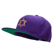 Star of David Embroidered Flat Bill Cap