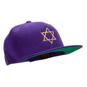 Star of David Embroidered Flat Bill Cap