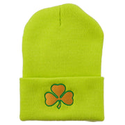 St.Patrick's Day Clover Embroidered Long Beanie