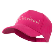 Breast Cancer Ribbon Survivor Embroidery Cap