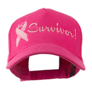 Breast Cancer Ribbon Survivor Embroidery Cap