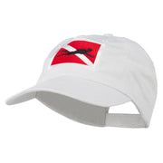 Scuba Diver Down Embroidered Low Profile Washed Cap