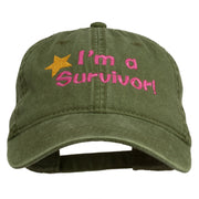 I'm a Survivor Embroidered Washed Cap