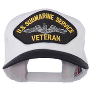 US Submarine Service Veteran Military Patched Two Tone High Cap