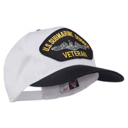 US Submarine Service Veteran Military Patched Two Tone High Cap