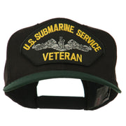 US Submarine Service Veteran Military Patched Two Tone High Cap