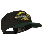 US Submarine Service Veteran Military Patched Two Tone High Cap