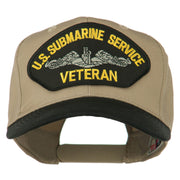 US Submarine Service Veteran Military Patched Two Tone High Cap