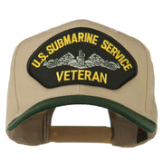 US Submarine Service Veteran Military Patched Two Tone High Cap