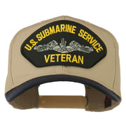 US Submarine Service Veteran Military Patched Two Tone High Cap